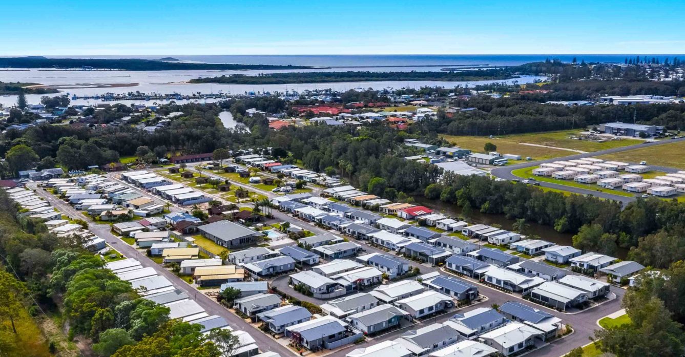 Aerial photo of Grevillea Waters Yamba