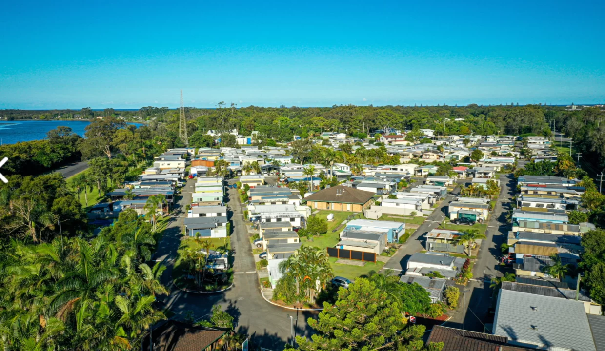 Aerial photo of Chinderah Lakes Lifestyle Estate